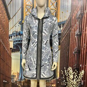 NEW Sohung Designs Newsprint 3/4 Jacket/Dress (size S)